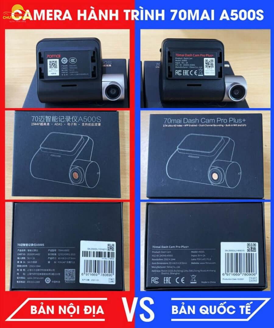 Camera Hành Trình 70mai A500s bản nội địa và quốc tế