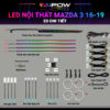Led Nội Thất Mazda 3 2016-2019 (23 Chi Tiết)